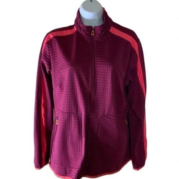 Nike Golf Jacket Women's Size Medium Long Sleeves Pockets Textured Activewear - Picture 2 of 11